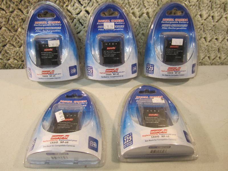 lot 295 image: Lot of 5 Casio Rechargable Digital ...