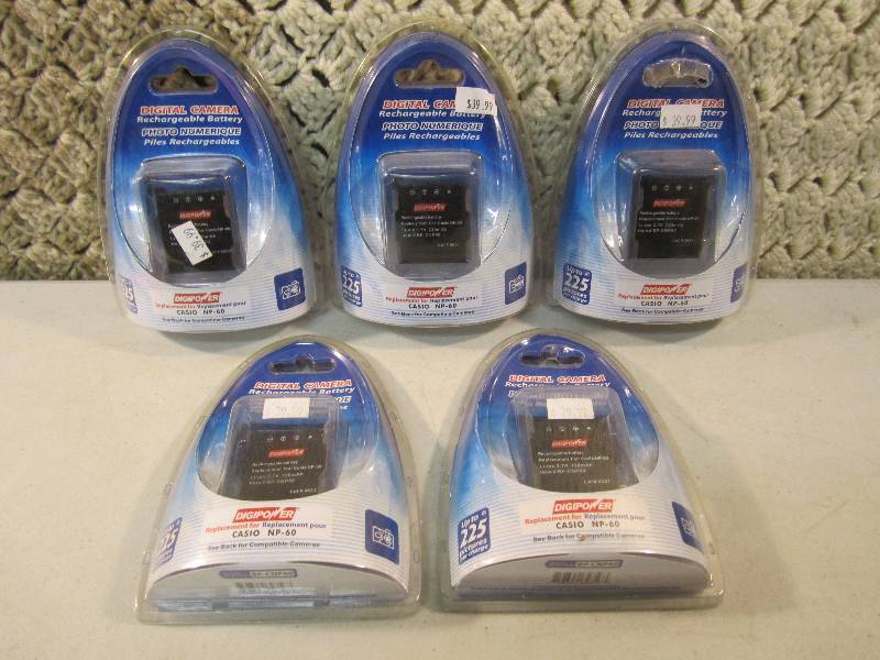 lot 296 image: Lot of 5 Casio Rechargable Digital ...