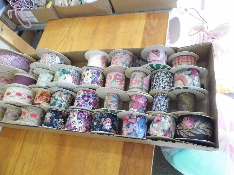 lot 27 image: Box of Assorted Ribbon