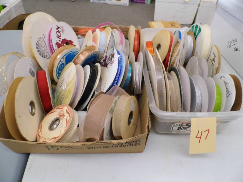 lot 47 image: Box of Assorted Ribbon