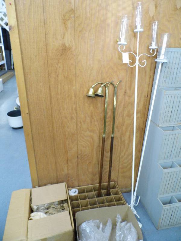 lot 142 image: Pew Candleabras - Candle Lighters - Aisle Runner Holders