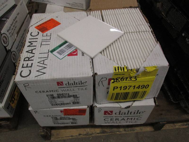 lot 128 image: 4 Cases Ceramic Wall Tile 6x6 inche...