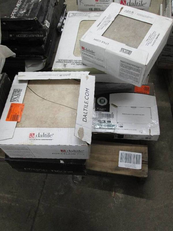 lot 129 image: 7 cases Assorted Tile ...