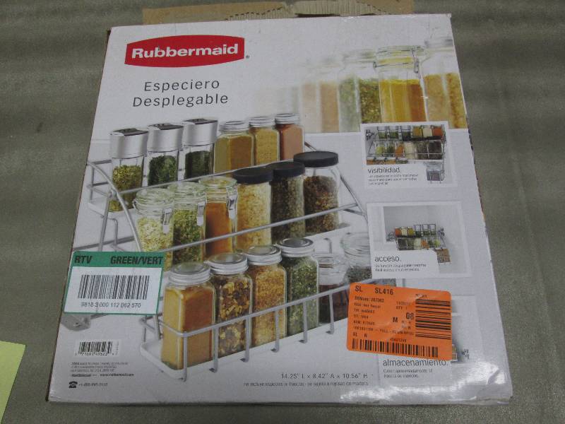 lot 146 image: Rubbermaid Pulldown Spice Rack open...