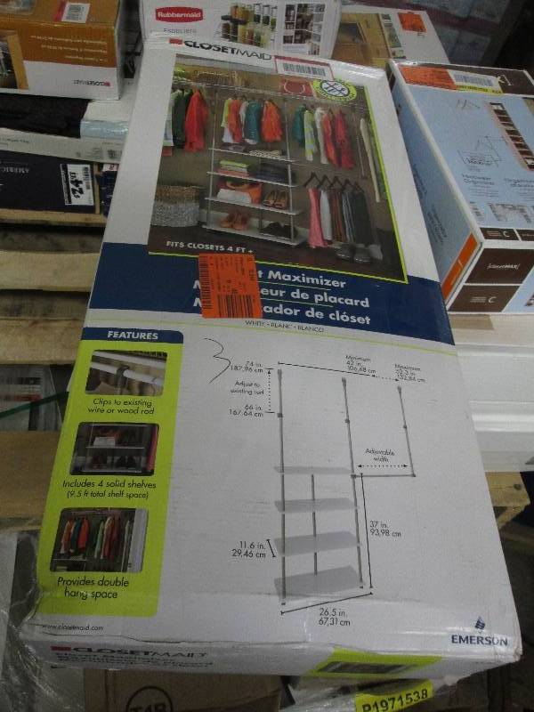 lot 153 image: ClosetMaid 4 ft. - 8 ft. Laminate C...