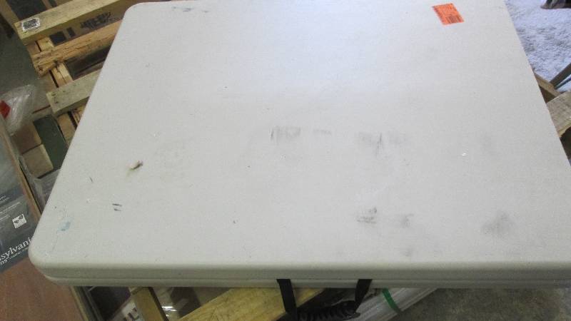 lot 229 image: HDX 6 Ft Earth Tan Folding Table Re...