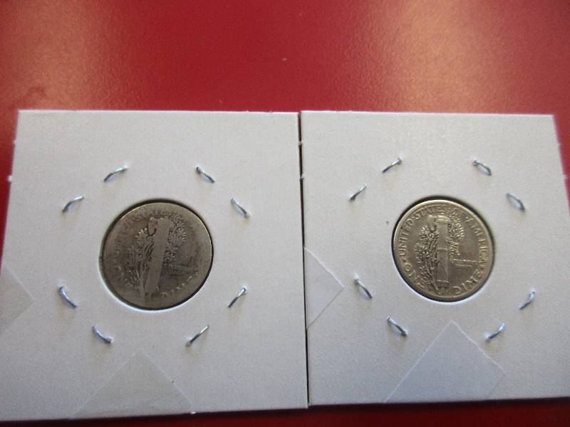 1917-P and 1943-D Mercury Dime