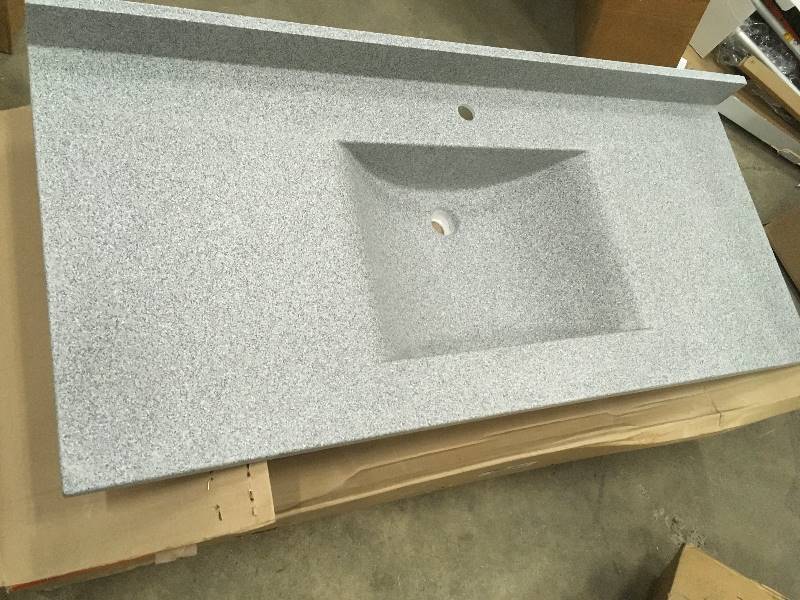 Swanstone Metropolitan 49 Contour Vanity Top, Gray Granite