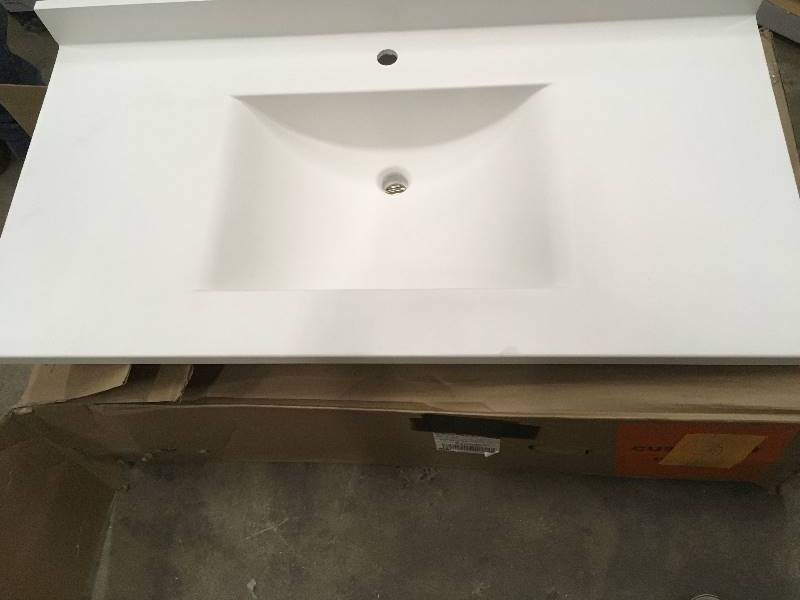 Swanstone Metropolitan 43 Contour Vanity Top, White
