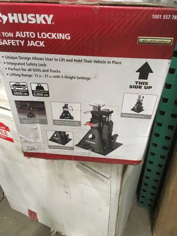 Husky 3 Ton Auto Locking Safety Jack