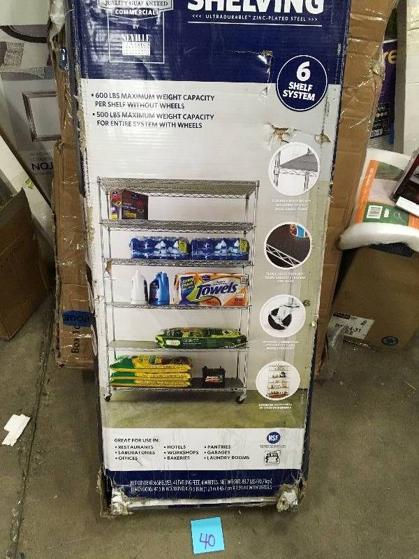 Members Mark Commercial Shelving 6 Shelf System -