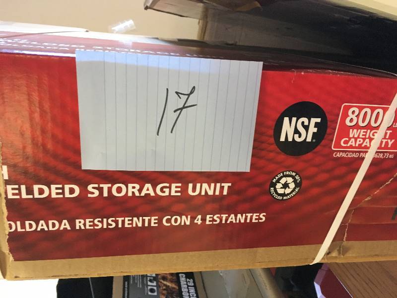 lot 17 image: Husky 77 in. W x 78 in. H x 24 in. D Steel Garage Storage Shelving Unit New