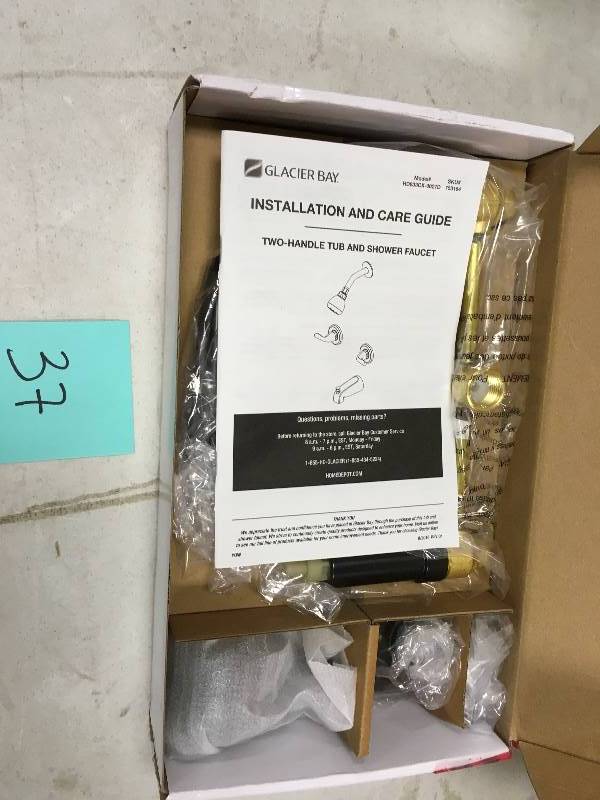 lot 37 image: Glacier bay Constructor 2-Handle Tub and Shower Faucet in Bronze new