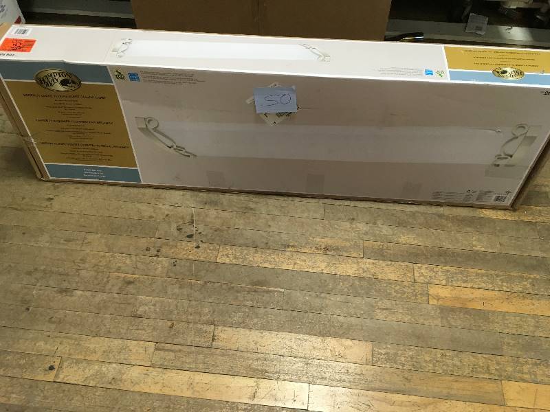 lot 50 image: Regenc 4-Light Brushed Nickel T8 Fluorescent Ceiling Light New