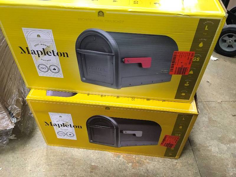 lot 64 image: Mapleton Post-Mount Mailbox - Lot of 2