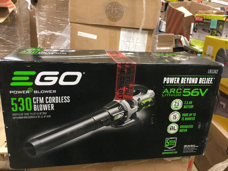 lot 72 image: EGO 56 Volt Lithium-Ion 530 CFM Cordless Blower New
