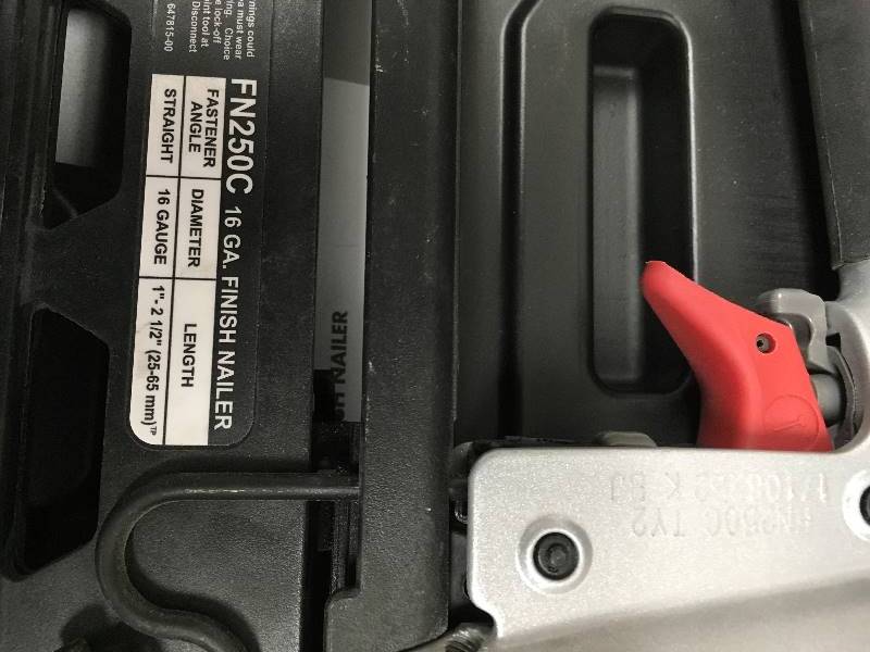 lot 81 image: Porter-Cable Pneumatic 16-Gauge 2-12 in. Nailer Kit