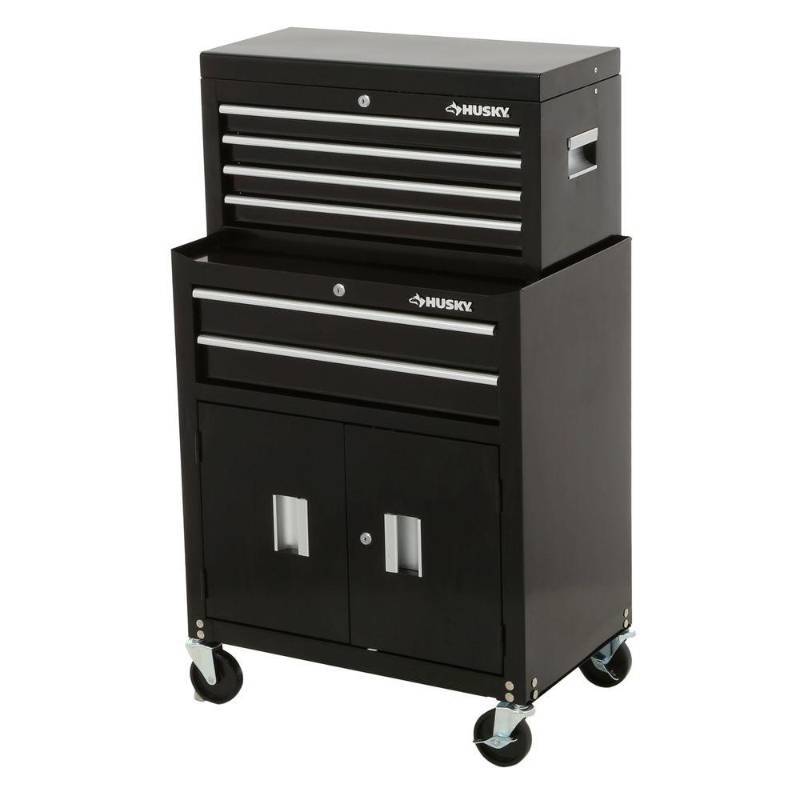 Husky 26 In 6 Drawer Chest And Cabinet Combo With Doors New Kx