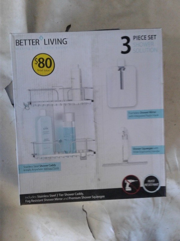 Better Living 3 Pc Shower Tub Set,