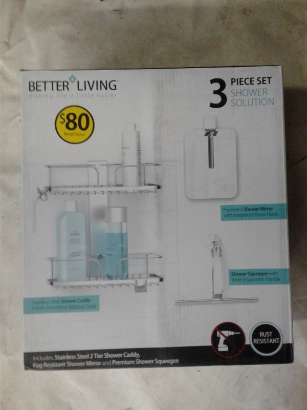 Better Living 3 Pc Shower Tub Set,
