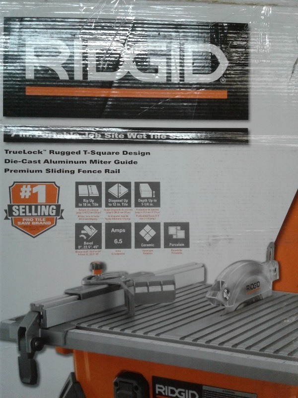 Ridged 7 Job Site Wet Tile Saw