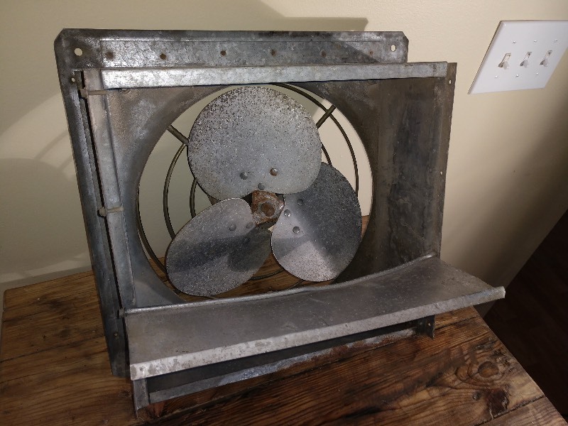 lot 21 image: Galvanized Window Fan