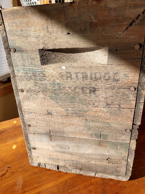 lot 24 image: 50 Caliber Wood Ammo Crate WWII