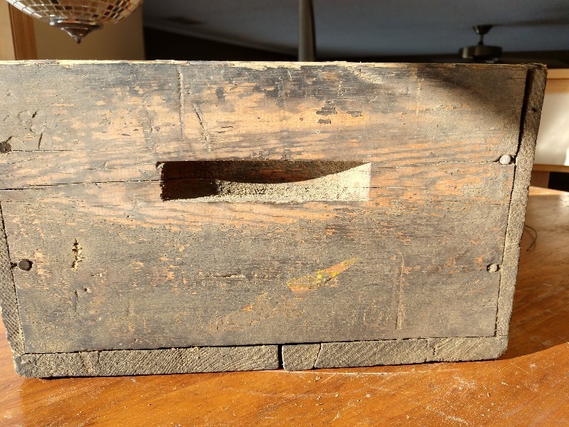 lot 27 image: 50 Caliber Wood Ammo Crate WWII