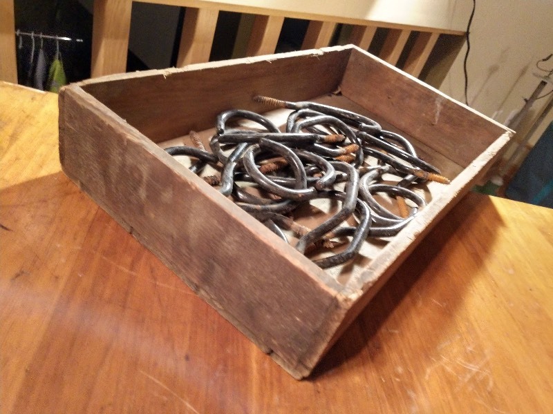 lot 65 image: Vintage Drawer with Brass and Hooks 