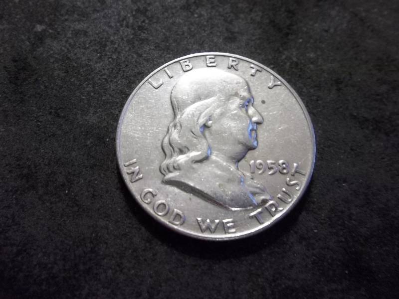 1958 D  Franklin Half Dollar