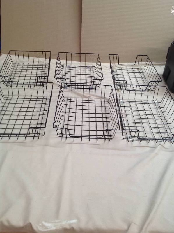 Six- InOut Black Metal Baskets