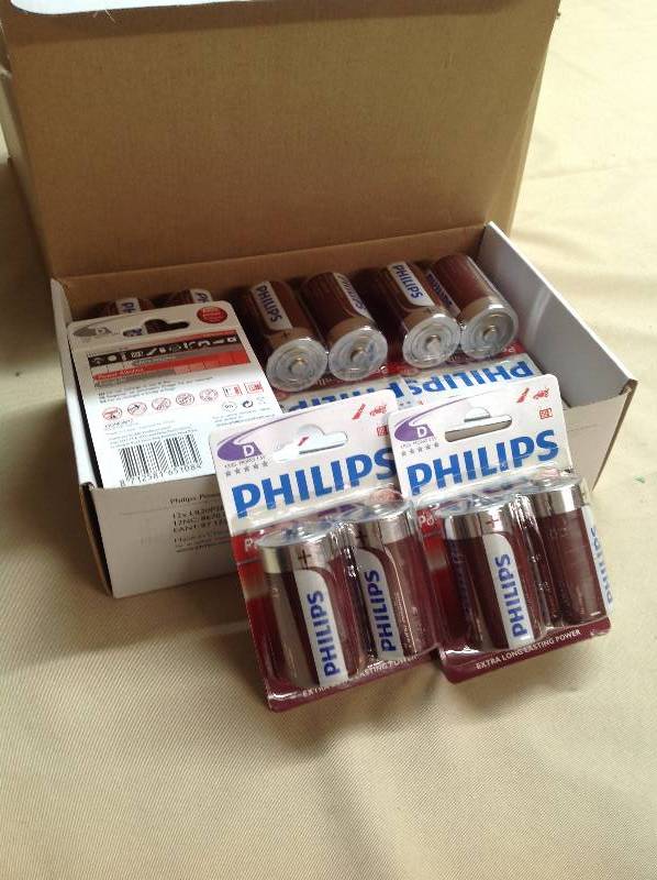 NEW- Phillips D Batteries-  4 boxes of 12 - 2 packs