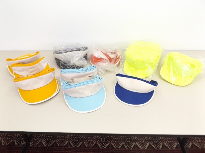 lot 17 image: Lot of Various 1980s NOSDeadstock Visor Hats