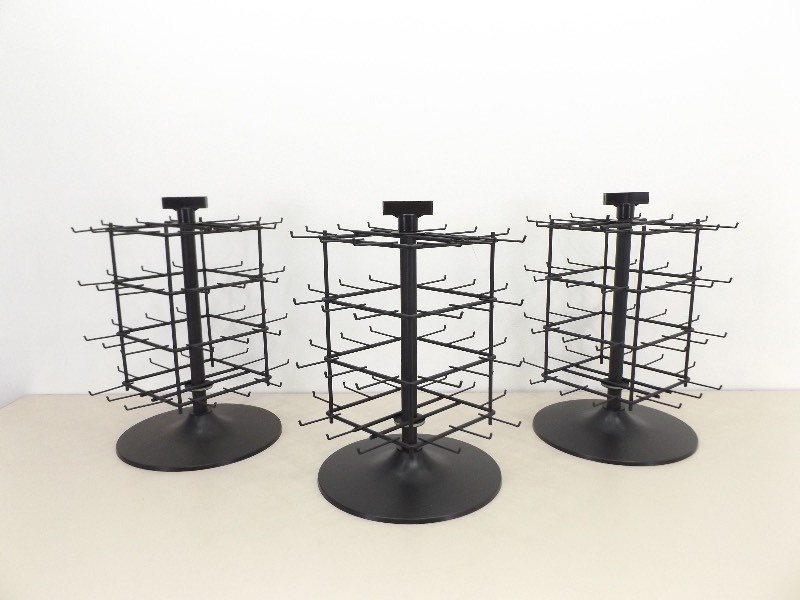 lot 37 image: 3 NEW Round Swivel&nbspPoint of Purchase&nbspCounter Displays