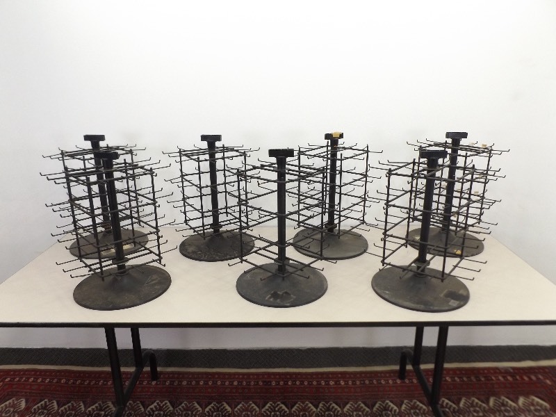 lot 40 image: 7 Used Round Swivel&nbspPoint of Purchase Counter Displays