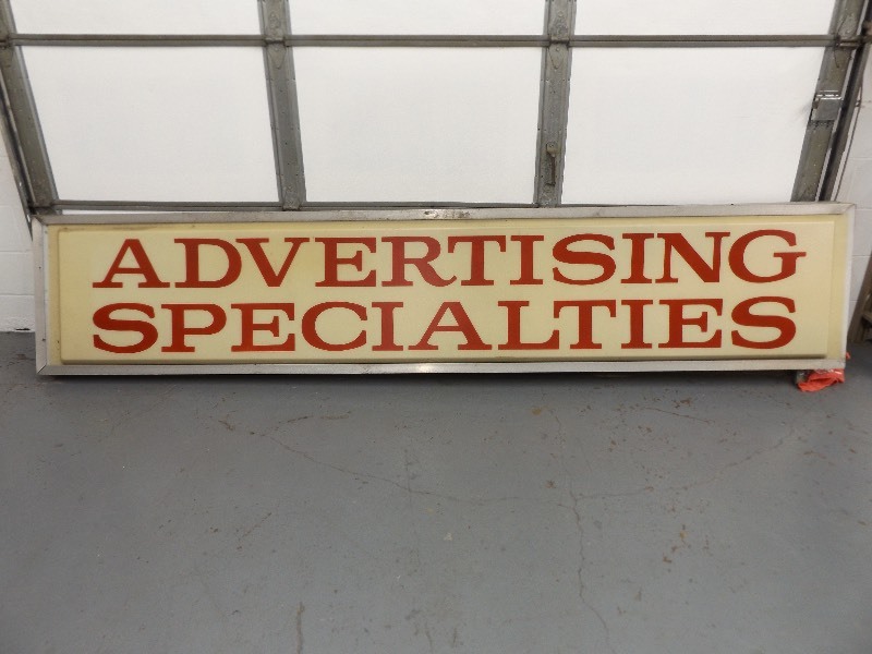 lot 23 image: Large Aluminum Framed Advertising Sign