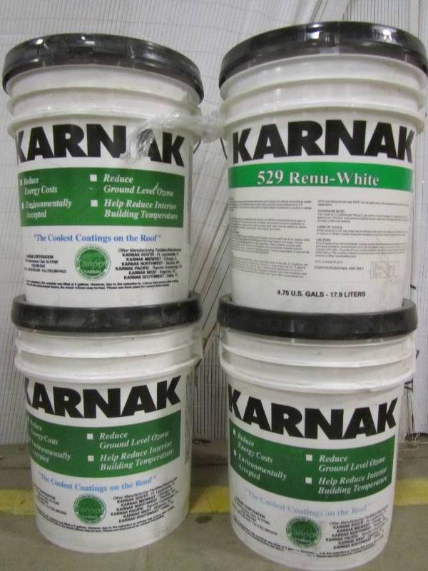 lot 22 image: Karnak 529 Renu-White Roof Coating (x4)