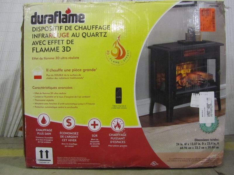 lot 45 image: Duraflame 1000 sq. ft. Infrared Quartz with 3D Flame Effect Electric Stove