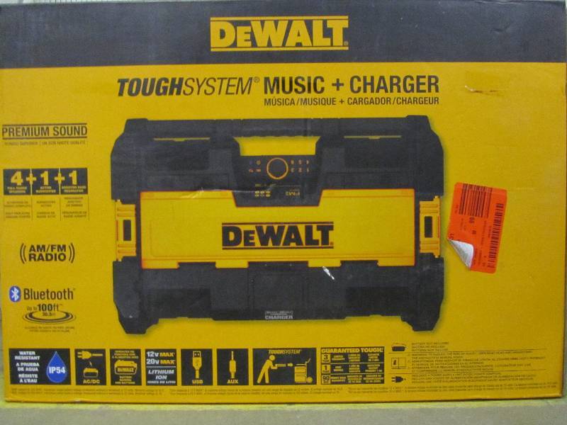 lot 74 image: DEWALT ToughSystem 14-12 in. Portable and Stackable RadioDigital Music Player with Bluetooth and Battery Charger