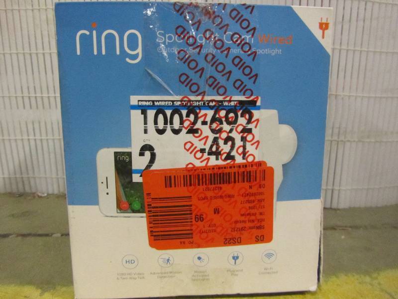 lot 78 image: Ring Spotlight Cam Wired Outdoor Rectangle Security Camera