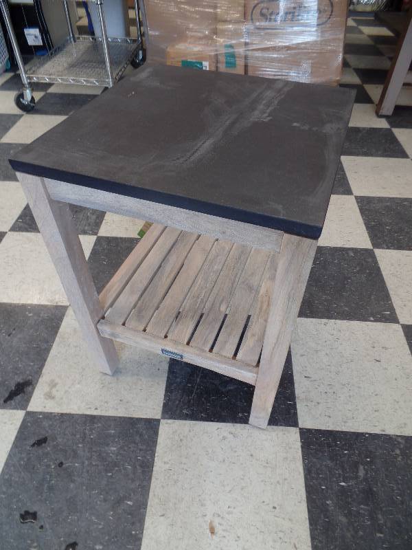 lot 70 image: WoodSlate Accent Table