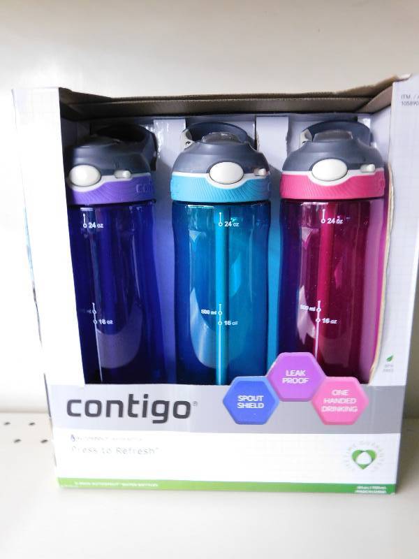 CONTIGO THREE PACK WATER BOTTLES