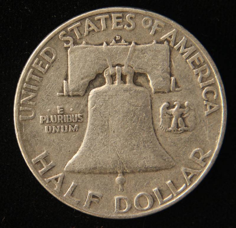lot 16 image: 1952-D FRANKLIN SILVER HALF DOLLAR