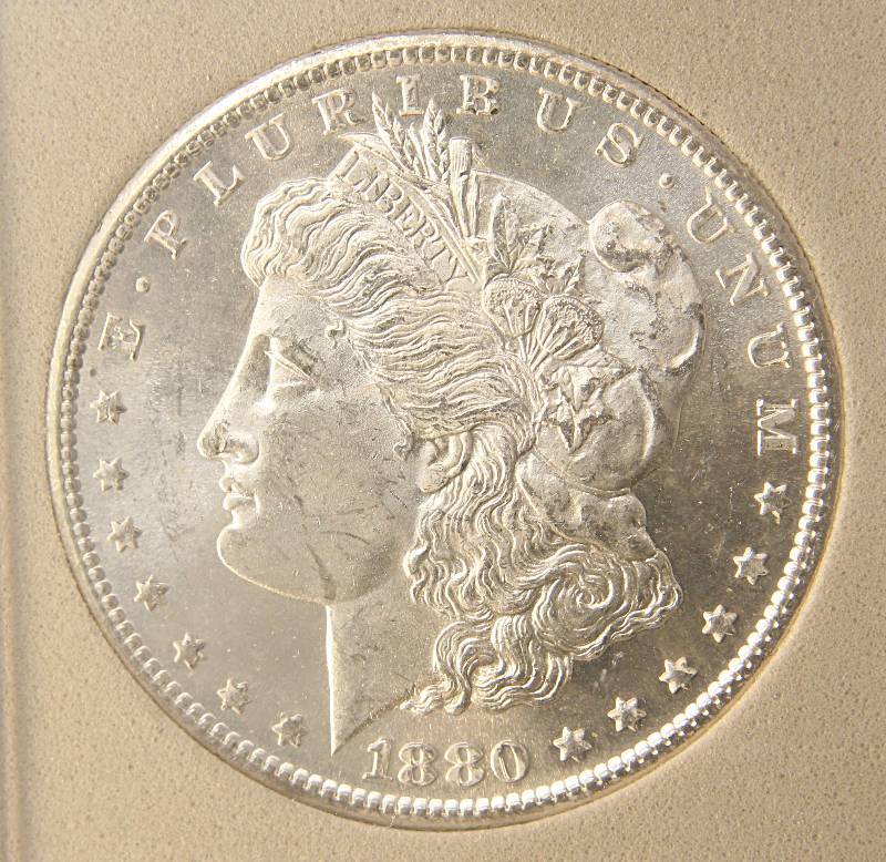 lot 20 image: 1880-S MORGAN SILVER DOLLAR MS66DMPL NCGS
