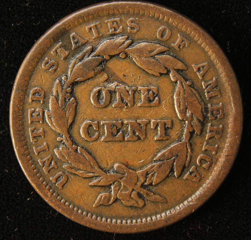 lot 25 image: 1842 LARGE DATE US LARGE CENT VF25