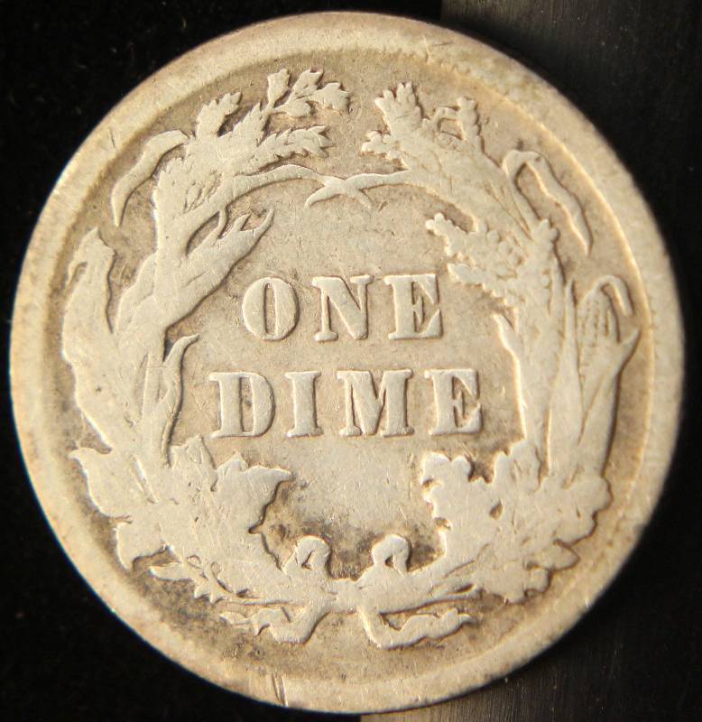lot 37 image: 1891 SEATED LIBERTY SILVER DIME VF