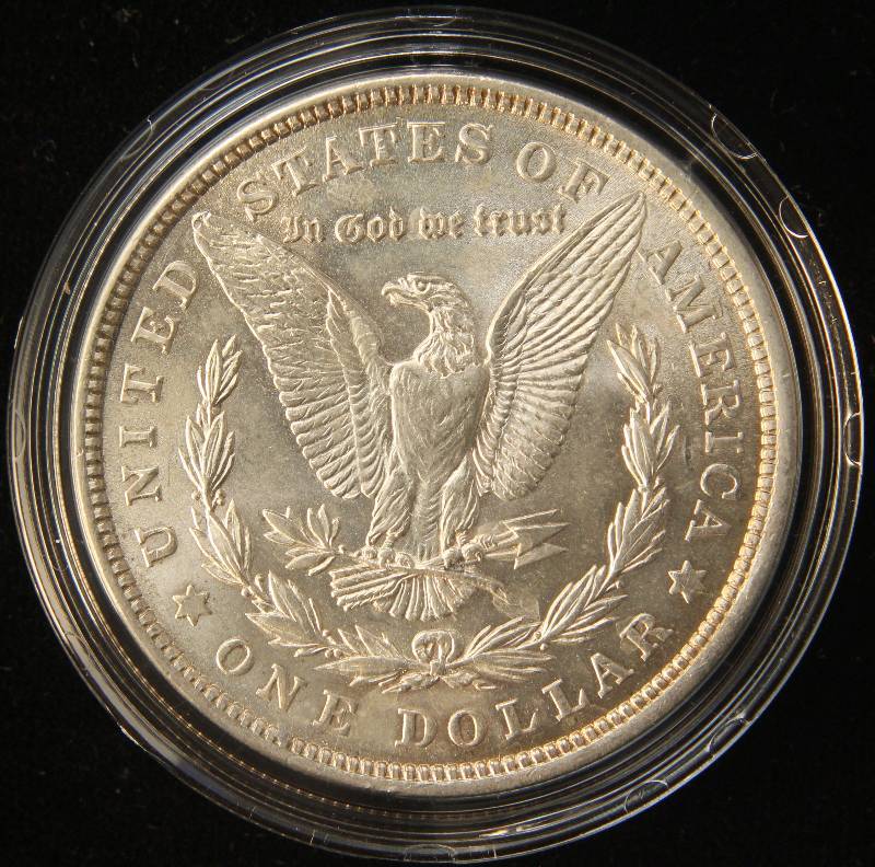 lot 39 image: 1921 MORGAN SILVER DOLLAR GEM BU IN AIRTITE HOLDER