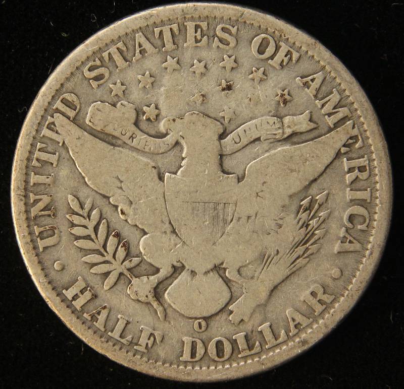 lot 43 image: 1907-O BARBER SILVER HALF DOLLAR GOOD