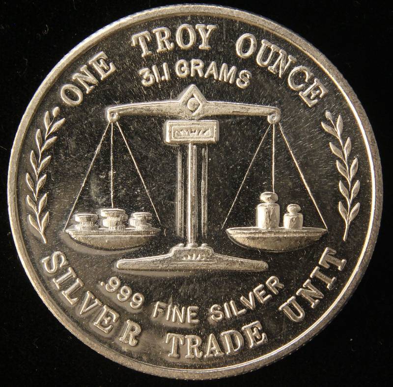 lot 45 image: 1 TROY OZ. .999 FINE SILVER VINTAGE TRADE UNIT