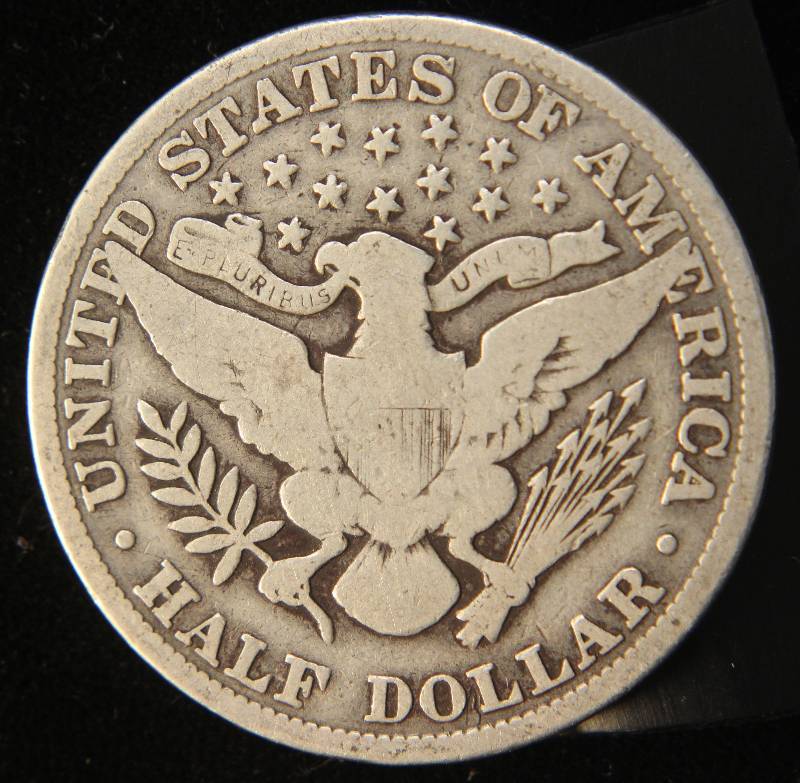 lot 54 image: 1902 BARBER SILVER HALF DOLLAR GOOD